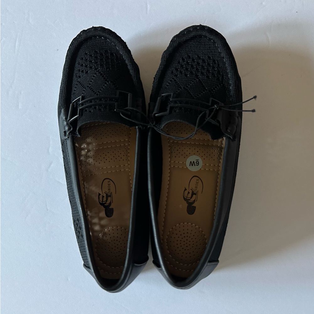 CG black flats/loafers